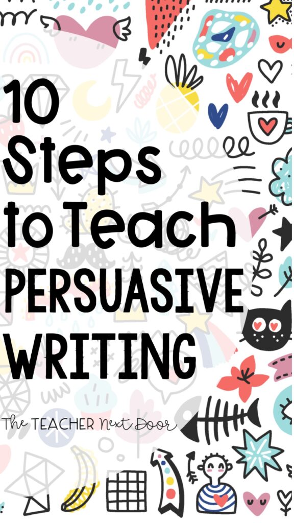persuasive writing lesson sequence