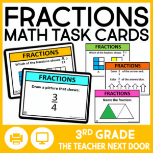 3rd Grade Fractions Wholes and Parts