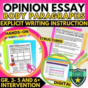 Body Paragraphs in Opinion Essays