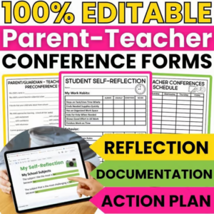Parent-Teacher Conference Forms to help you organize notes