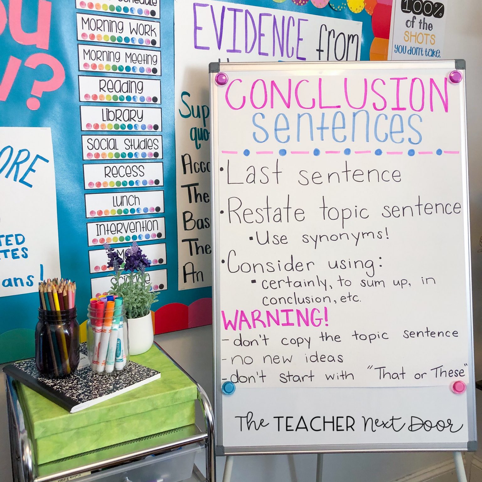 how to write a conclusion for 6th graders