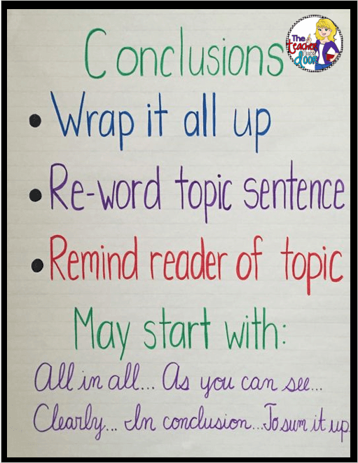 how to write a conclusion year 3
