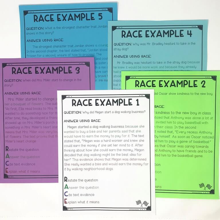 RACE Strategy Examples for Constructed Response