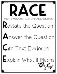 RACE Strategy Poster for Constructed Response