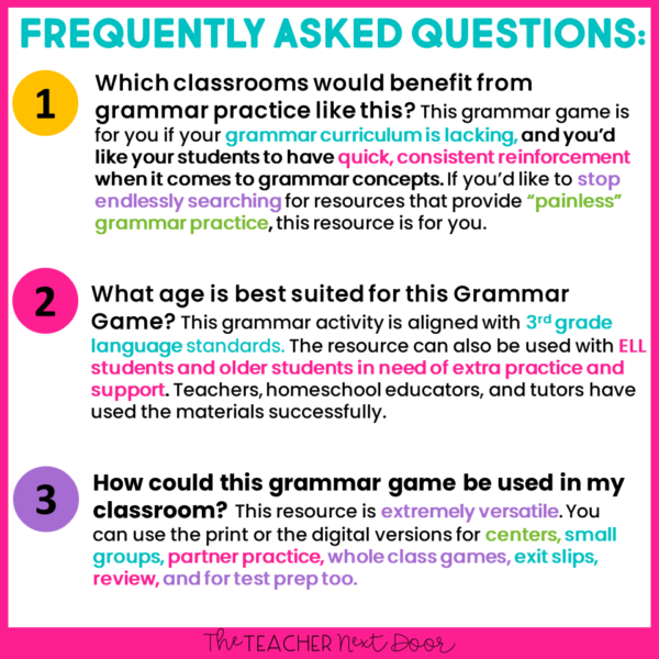 3rd Grade Grammar Games Adjectives FAQs