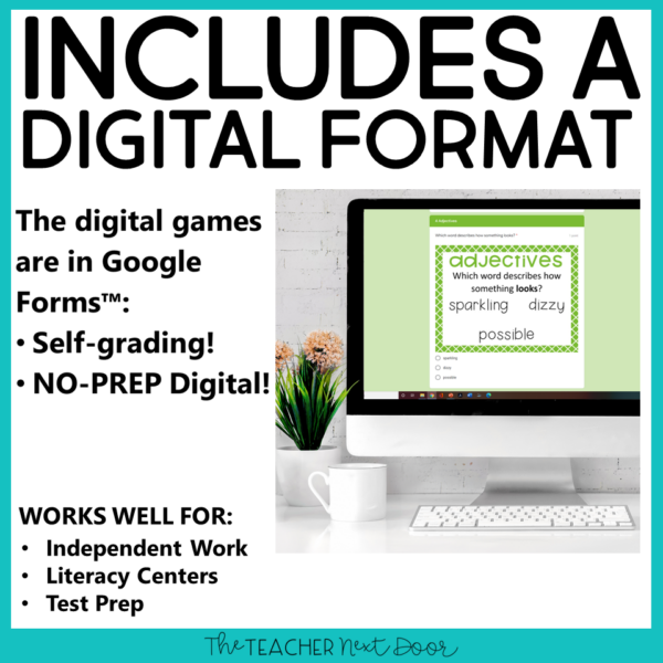 3rd Grade Grammar Games Bundle Set 1 Digital Format