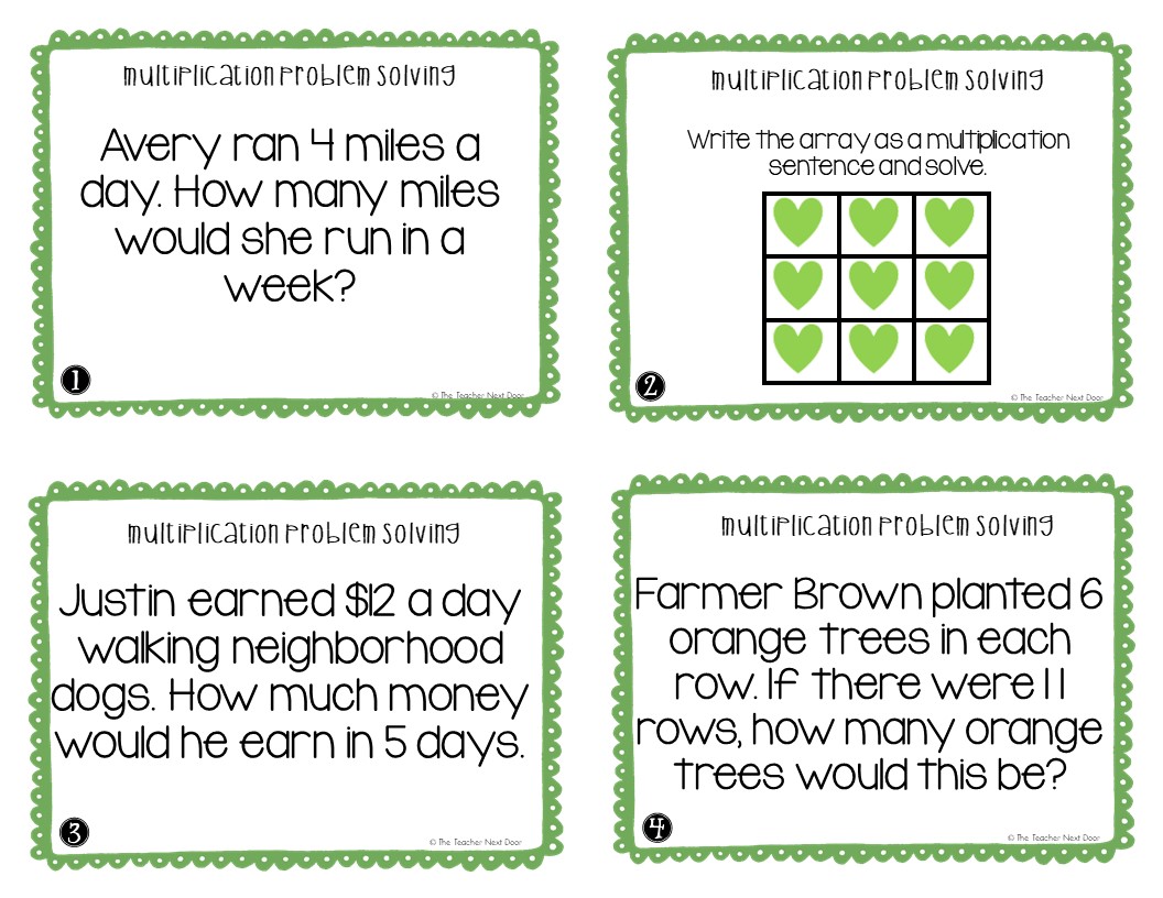 3rd grade multiplication problem solving