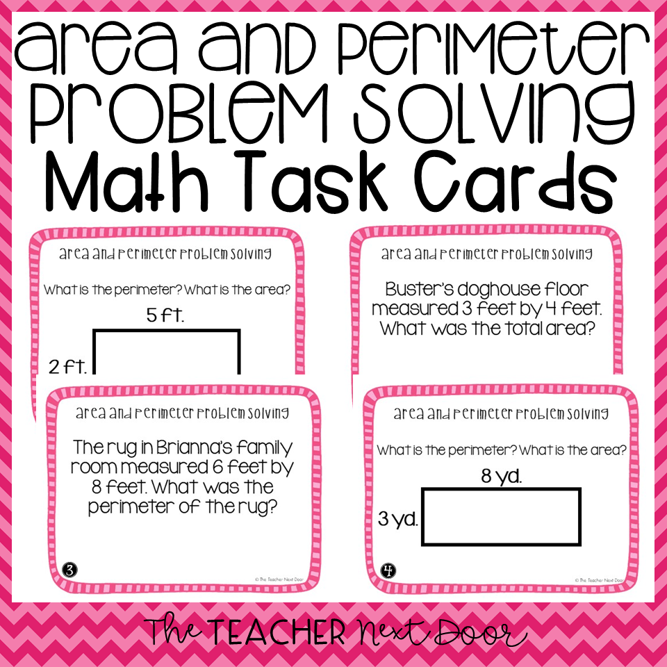4th Grade Area And Perimeter Problem Solving Task Cards The Teacher