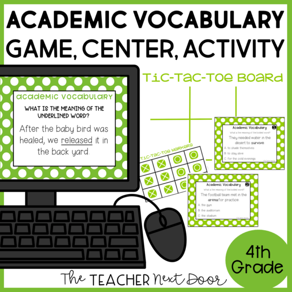 Academic Vocabulary 4th Grade Games