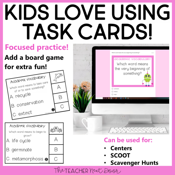 Academic Vocabulary Game for 3rd Grade Print and Digital - The Teacher ...