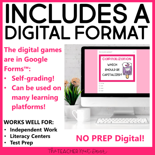 Capitalization Game 4th Grade Digital Format