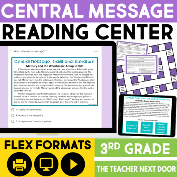 Central Message in Traditional Literature Reading Center