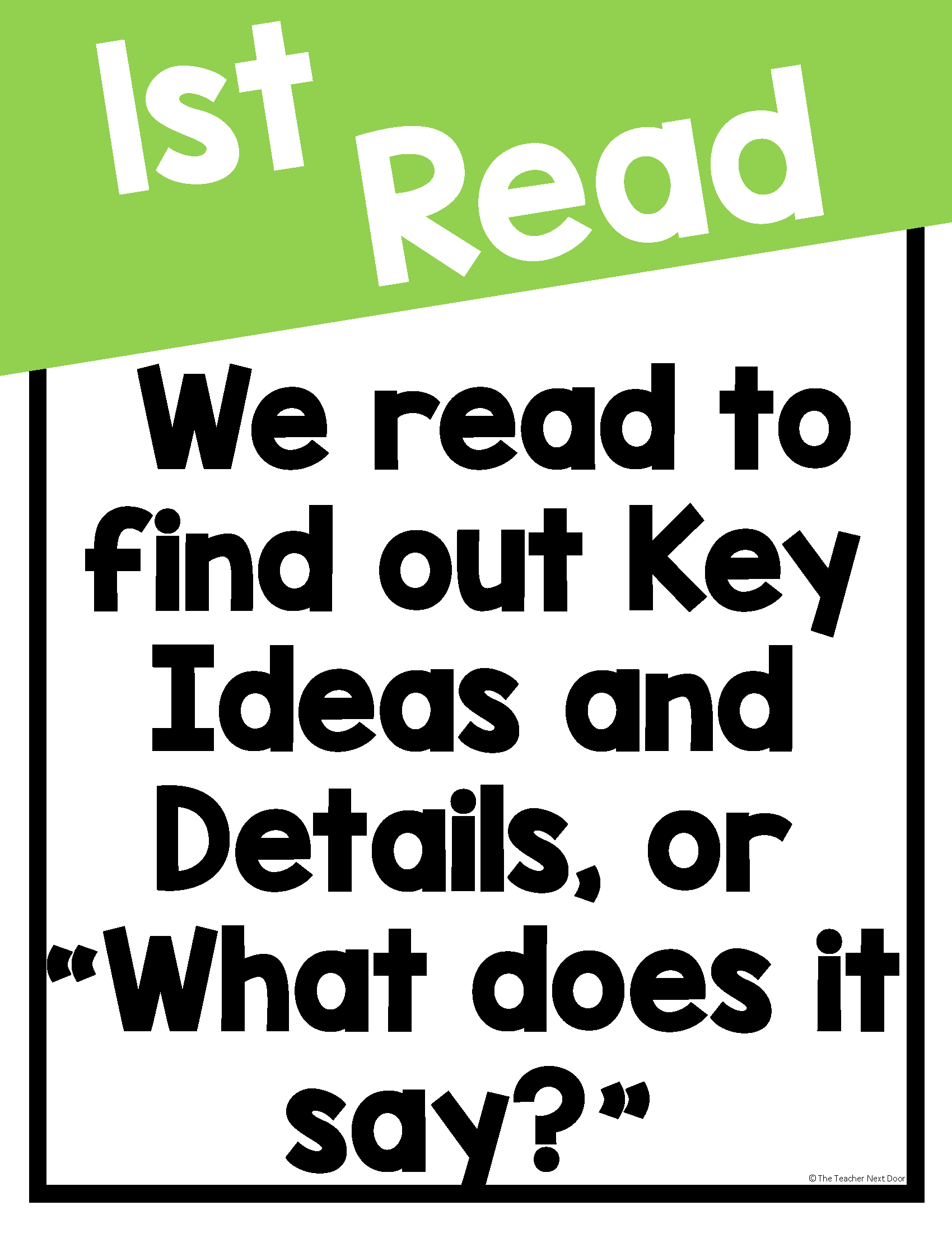 FREE Close Reading: Posters - The Teacher Next Door