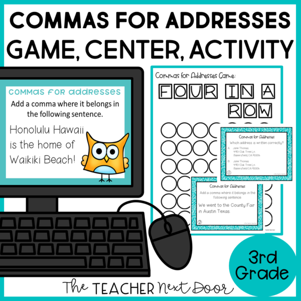 Commas Activity Grammar Games 3rd