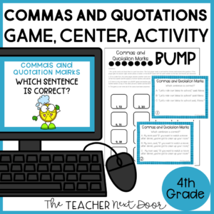 Commas and Quotations 4th Grade Game