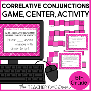 Correlative Conjunctions Game 5th Grade