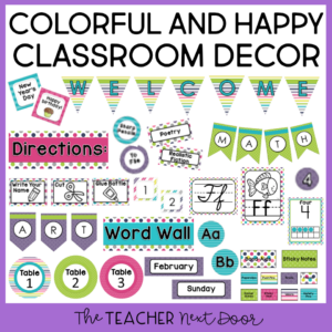 Cover Colorful and Happy Classroom Decor