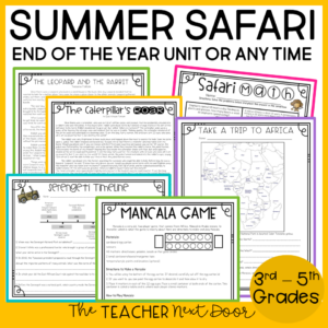 This End of the year Summer Safari unit has lots of high-interest activities for the last few weeks of school!