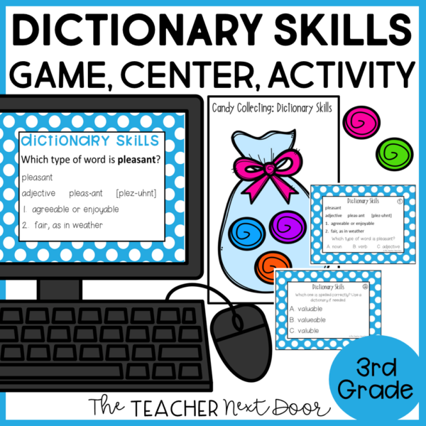Dictionary Skills Game Grammar Games 3rd Grade