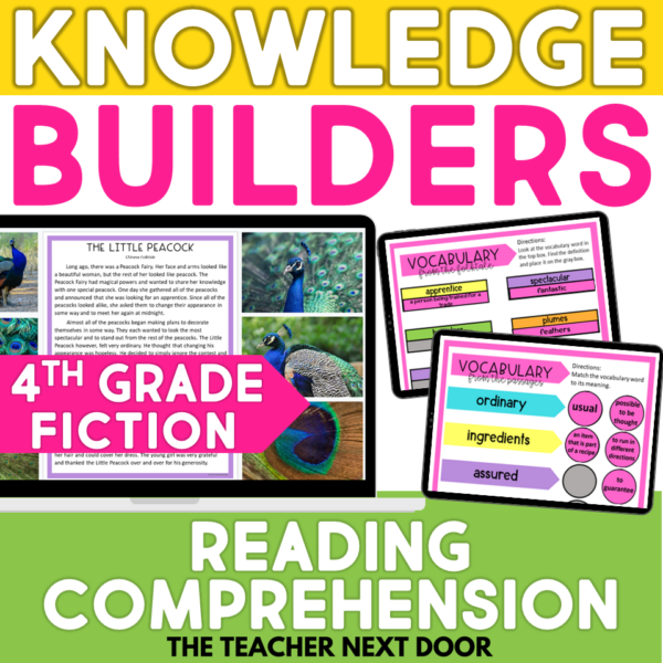 Digital Reading Unit 4th Grade Fiction Reading Comprehension