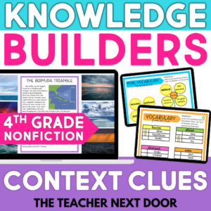 Digital Reading Unit 4th Grade Nonfiction Context Clues