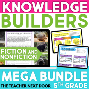 Fiction and Nonfiction Digital Reading Bundle for 5th Grade