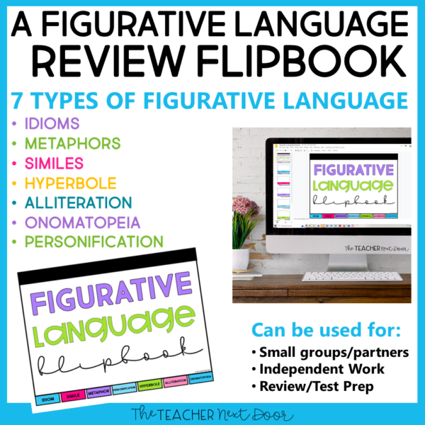 Figurative Language Unit Print and Digital Flipbook