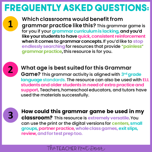 Formal and Informal English 3rd Grade Center FAQs
