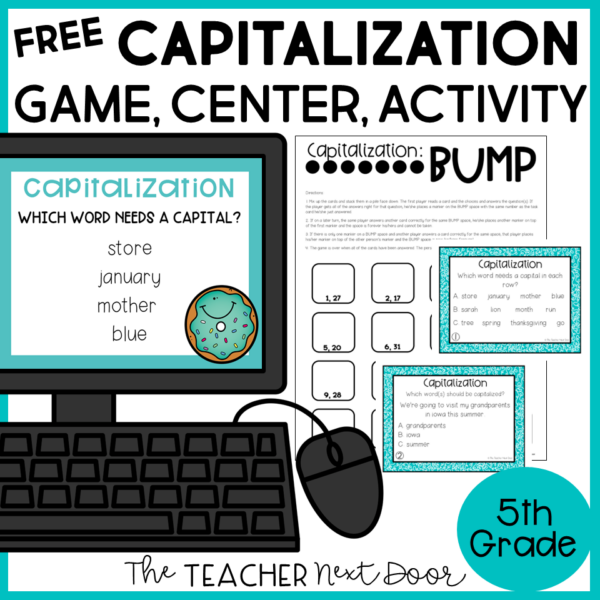 Free Capitalization Game 5th Grade