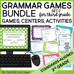 Grammar Games 3rd Grade Bundle Set 2