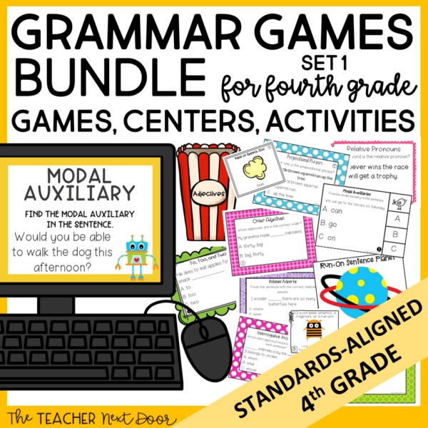 Grammar Games 4th Grade Bundle Set 1
