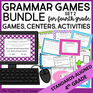 Grammar Games 4th Grade Bundle Set 2