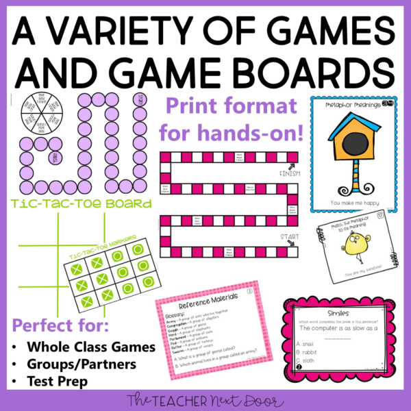 Grammar Games 4th Grade Bundle Set 3 Variety