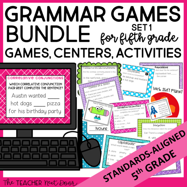 Grammar Games 5th Grade Bundle Set 1