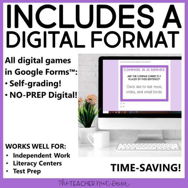 Grammar Games 5th Grade Bundle Set 1 Digital Format