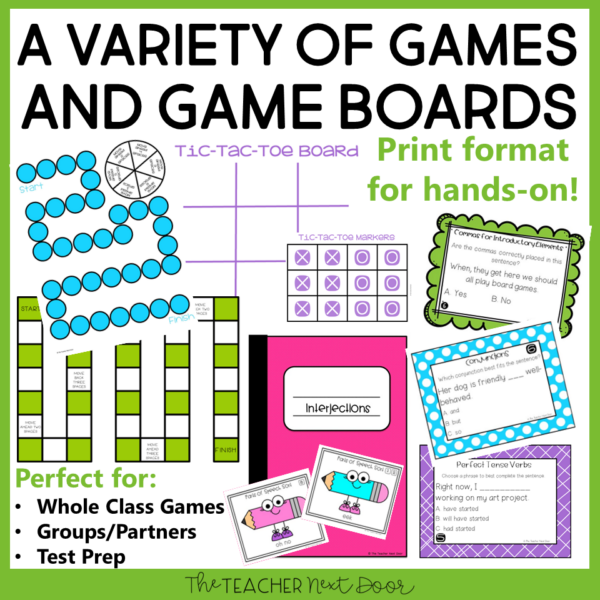 Grammar Games 5th Grade Bundle Set 1 Variety