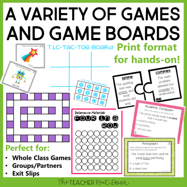 Grammar Games 5th Grade Bundle Set 3 Variety
