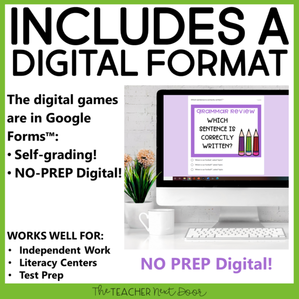 Grammar Review Games 5th Grade Digital