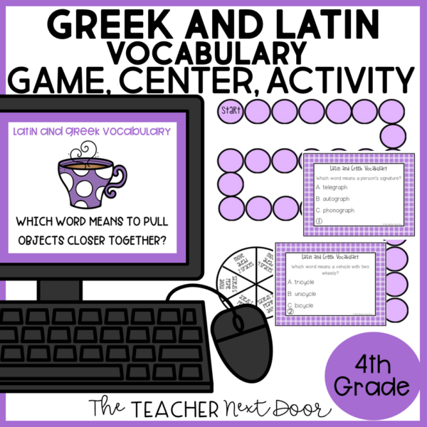 Greek and Latin Vocabulary 4th Grade