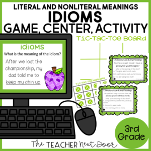 Idioms Center Game 3rd Grade