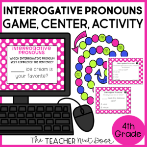 Interrogative Pronouns Activity 4th Grade