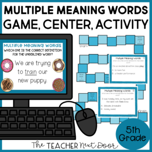 Multiple Meaning Games 5th Grade