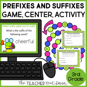 Prefixes and Suffixes Game 3rd Grade