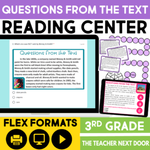 Questions from the Text Nonfiction Reading Center