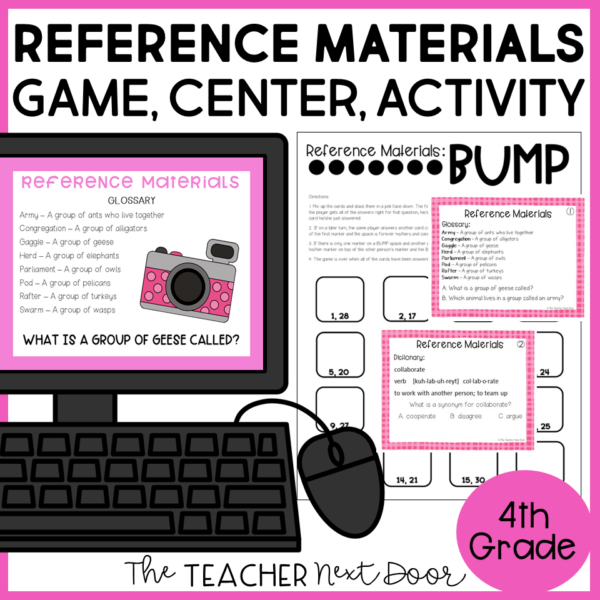 Reference Materials Game 4th Grade