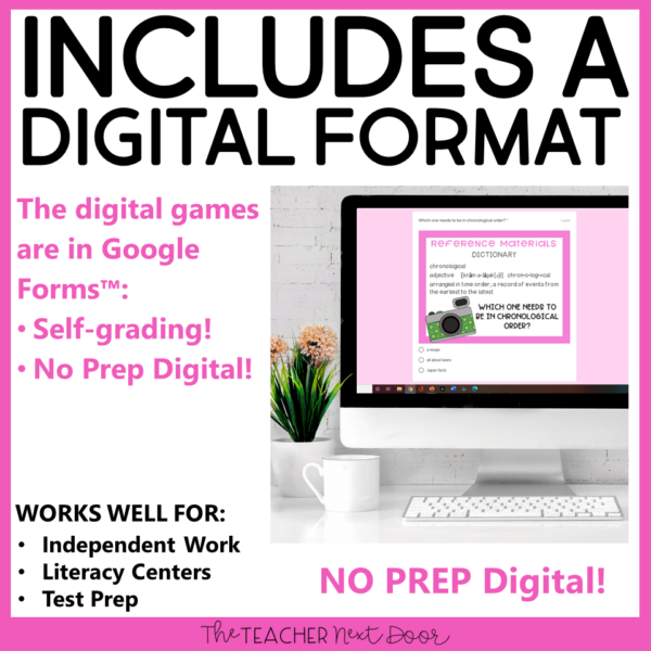 Reference Materials Game 4th Grade Digital Format