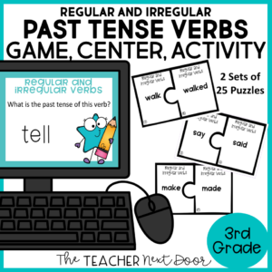 Regular and Irregular Verbs Game Print and Digital