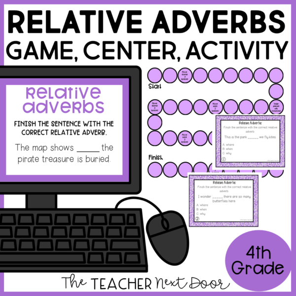 Relative Adverbs Activity 4th Grade