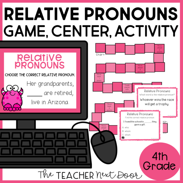 Relative Pronouns Activity 4th Grade