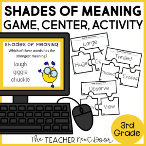Shades of Meaning Game 3rd Grade